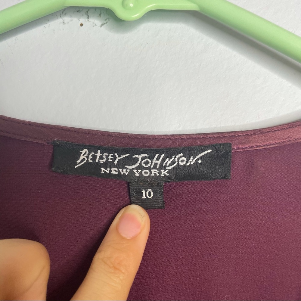 Vintage Betsey Johnson Boutique Purple Silk Dress - Picture 3 of 4